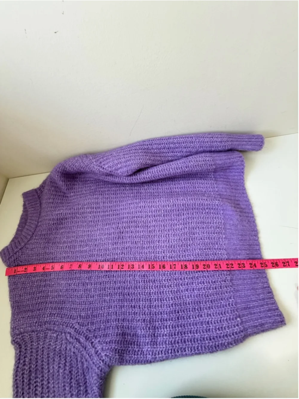 Zara Cozy Wool Blend Purple Lavender Crewneck Sweater Size M - Picture 10 of 10